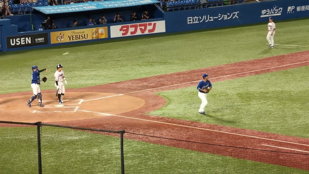 【2024-08-14】スワローズ VS ドラゴンズ 〜増田珠選手打席（犠打）