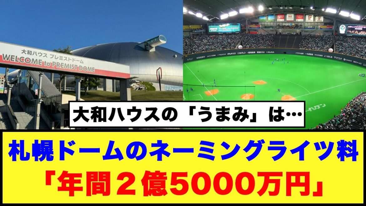 大和ハウスの「うまみ」は…？札幌ドームのネーミングライツ料「年間２億5000万円」はマツダスタジアムより高かった…#日本ハムファイターズ #札幌ドーム #大和ハウス