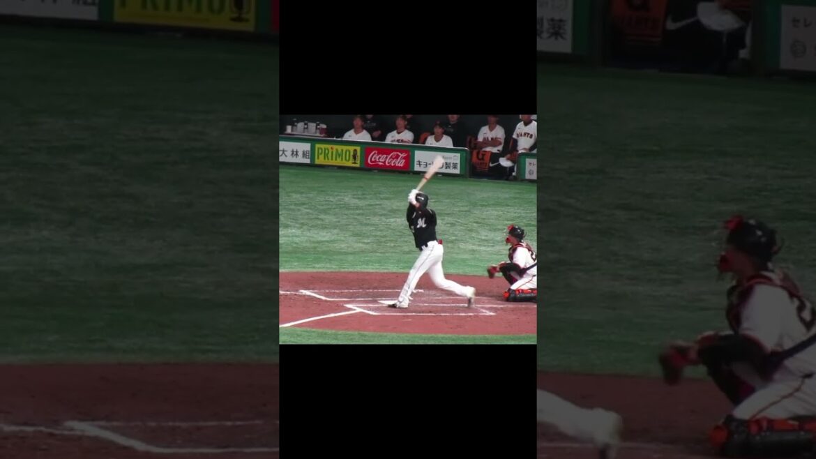 【マリーンズ】石川慎吾のバッティングフォーム2024年3月19日 読売ジャイアンツ対 千葉ロッテマリーンズ