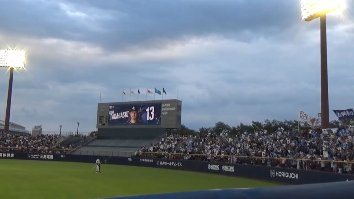 2024.8.20 埼玉西武ライオンズ スタメン発表&1-9応援歌 上毛新聞敷島球場