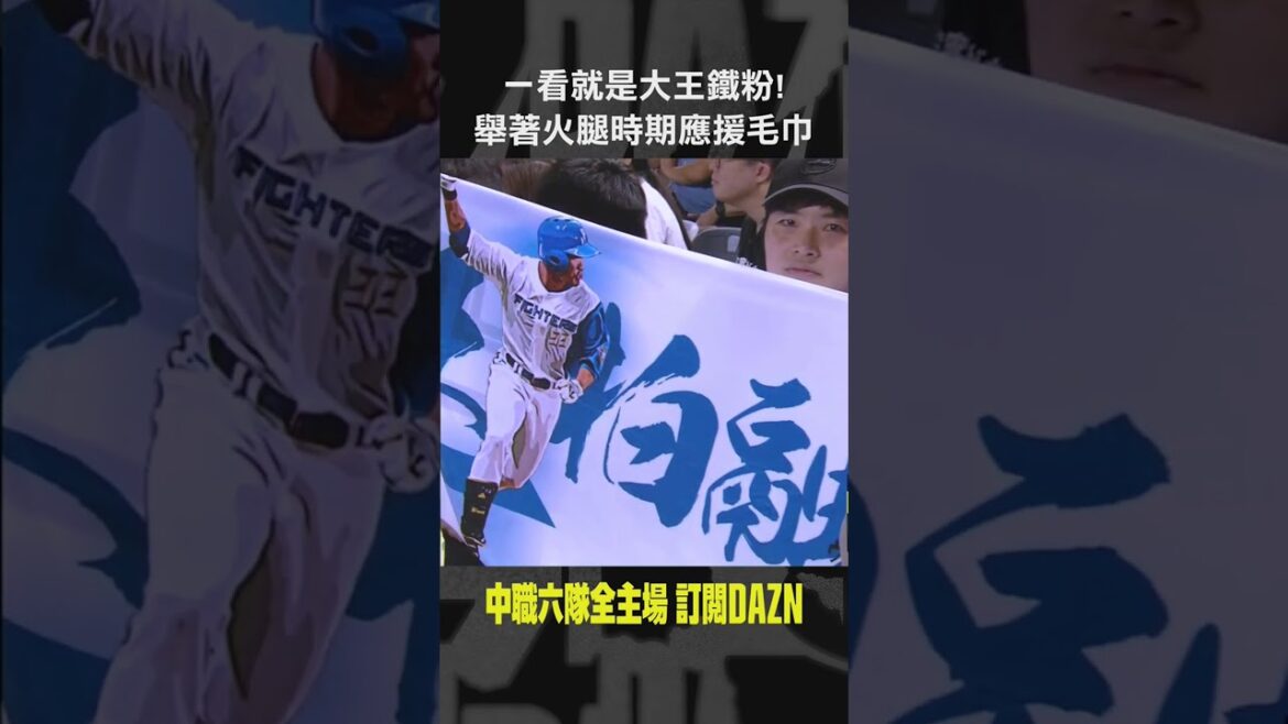 【中職】一看就是大王鐵粉！舉著火腿時期應援毛巾 #王柏融 2024.08.09 中信兄弟 @ 台鋼雄鷹