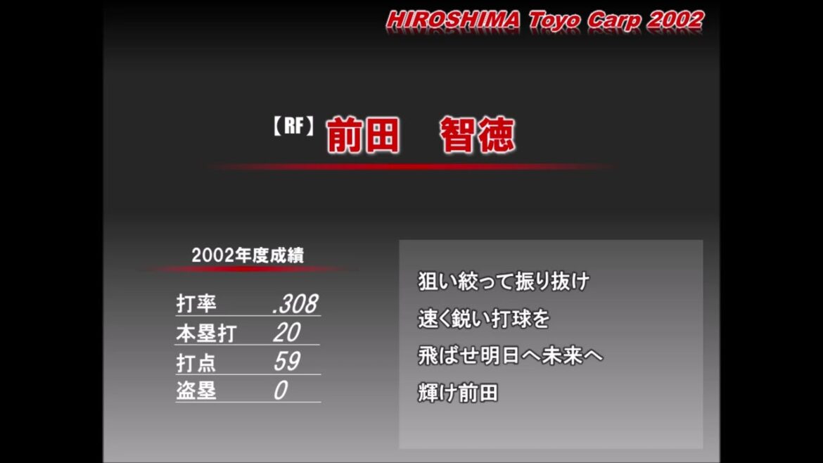 広島東洋カープ1-9【2002年】