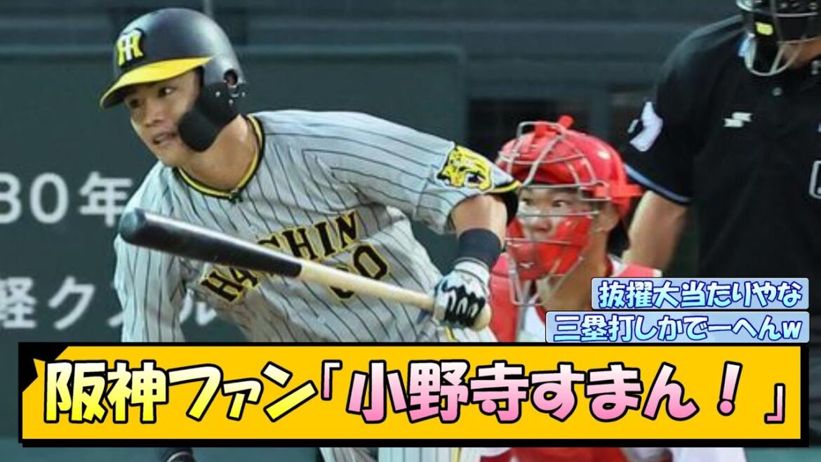阪神ファン「小野寺すまん！」【なんJ/2ch/5ch/ネット 反応 まとめ/阪神タイガース/岡田監督/小野寺暖/木浪聖也】