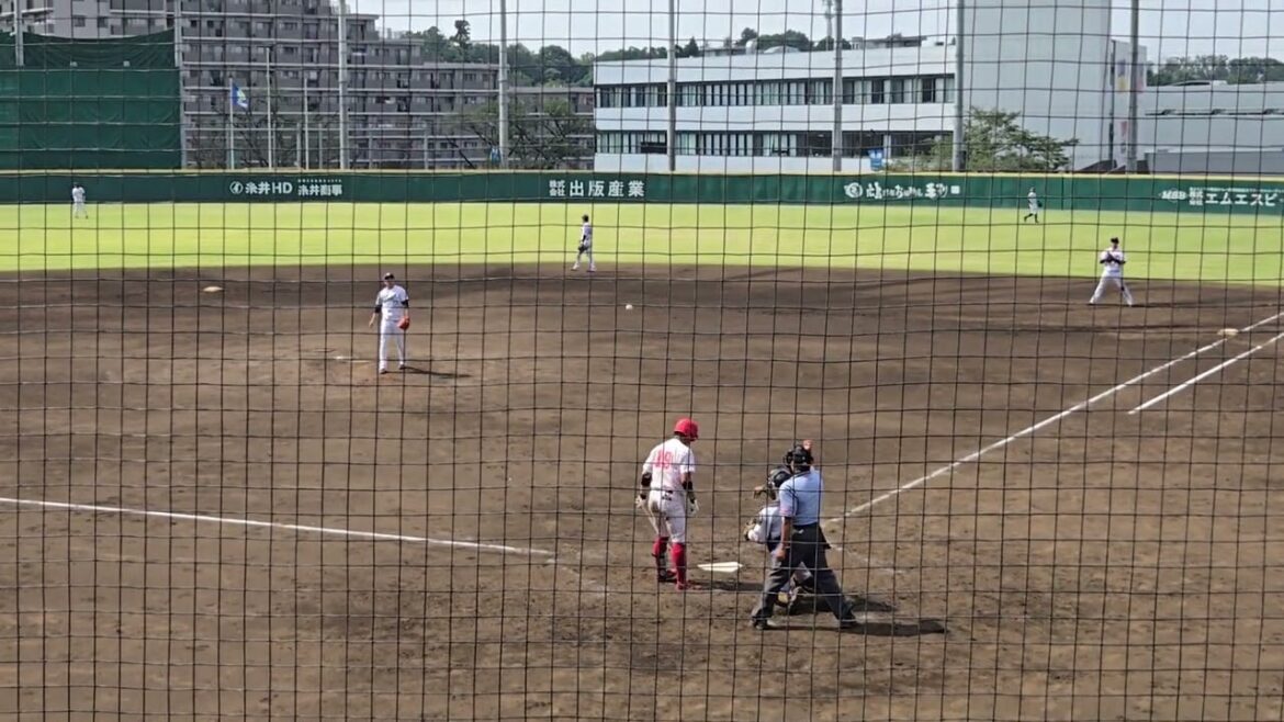 20240803　オープン戦　富士大学　麦谷 祐介　右飛、坂本 達也　二ゴロ　西武　伊藤翔