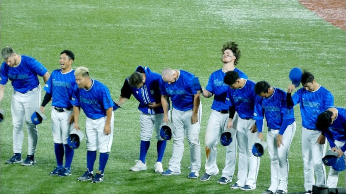 勝った〜！9回坂本選手が投げて試合勝利の瞬間からの神宮球場最終戦なのでファンにご挨拶【横浜DeNAベイスターズ 2024/8/25】