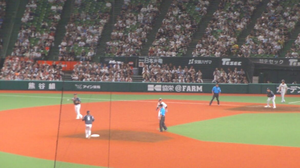 西武 外崎修汰のキャッチによる、本日2つ目の463のダブルプレー　西武 vs オリックス　2024年8月22日(木) ベルーナドーム