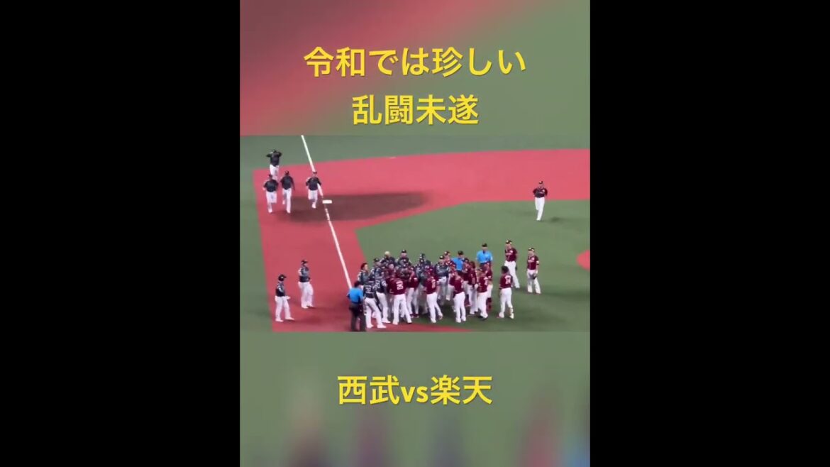 【西武楽天乱闘未遂】佐藤龍世死球時のひと場面 #プロ野球 #2024 #西武ライオンズ #楽天