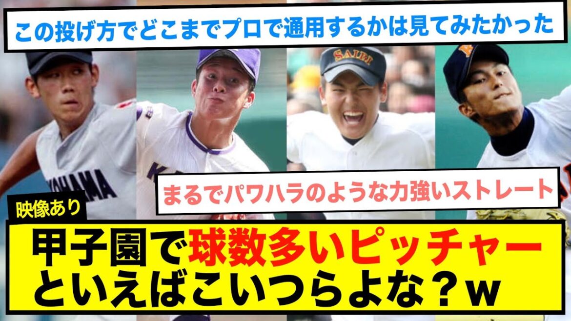 甲子園で球数多いピッチャーといえばこいつらよなｗ