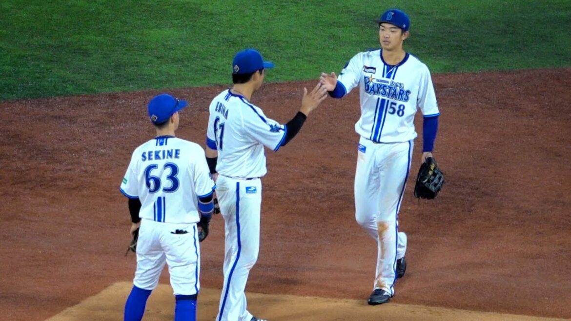 勝利のハイタッチ！筒香のハイタッチ難しくて出来ない選手続出！東克樹10勝目！祐大のおかげ！2024/08/21 横浜DeNAベイスターズ