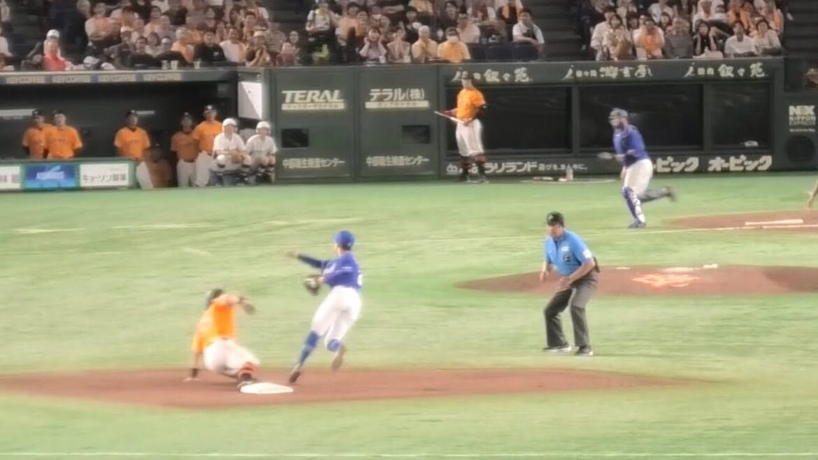 -2024.08.24-【NPB】６回裏 山本泰寛& 田中幹也 これぞプロ！流れるプレイで華麗に併殺完成 中日ドラゴンズ（vs読売ジャイアンツ）