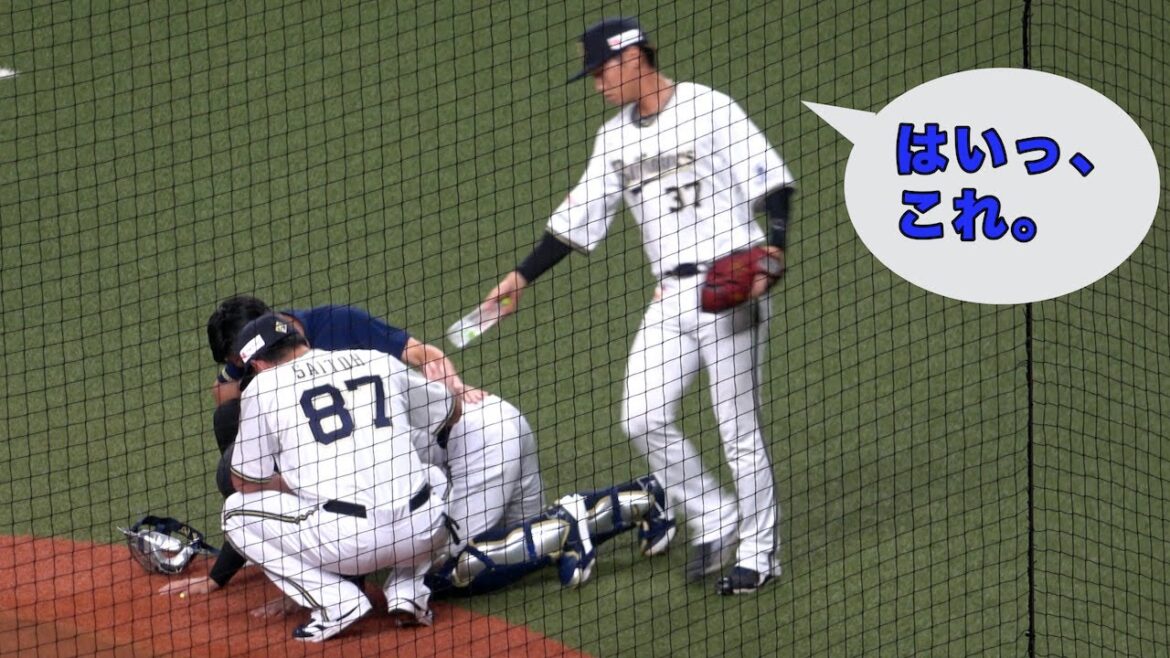 【捕手の宿命】森の急所にカスティーヨのチェンジアップが直撃→すぐに駆け寄る献身的な石川亮