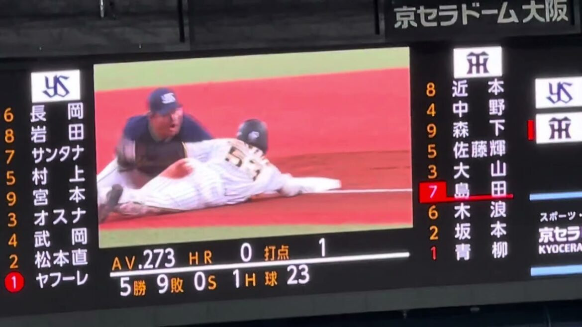 【なんでやー】 リプレイ検証  #阪神 #島田海吏 選手の走塁でのリクエストも！ #京セラドーム大阪 24.8.22.