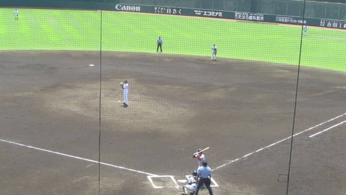 ズバッと見逃し三振巨人 笠島尚樹はこの回 三者連続三振となる＜読売ジャイアンツ 対 東海大学 2024年8月12日＞