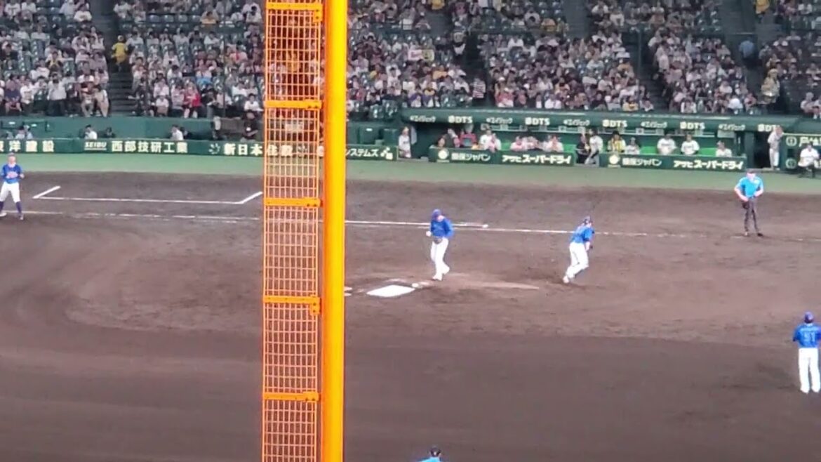 20240705　守護神の森原康平がﾏｳﾝﾄﾞへ！　投球練習　10回ｳﾗ　横浜DeNAﾍﾞｲｽﾀｰｽﾞ　阪神タイガースは攻撃前の3連@阪神甲子園球場･ﾚﾌﾄ外野