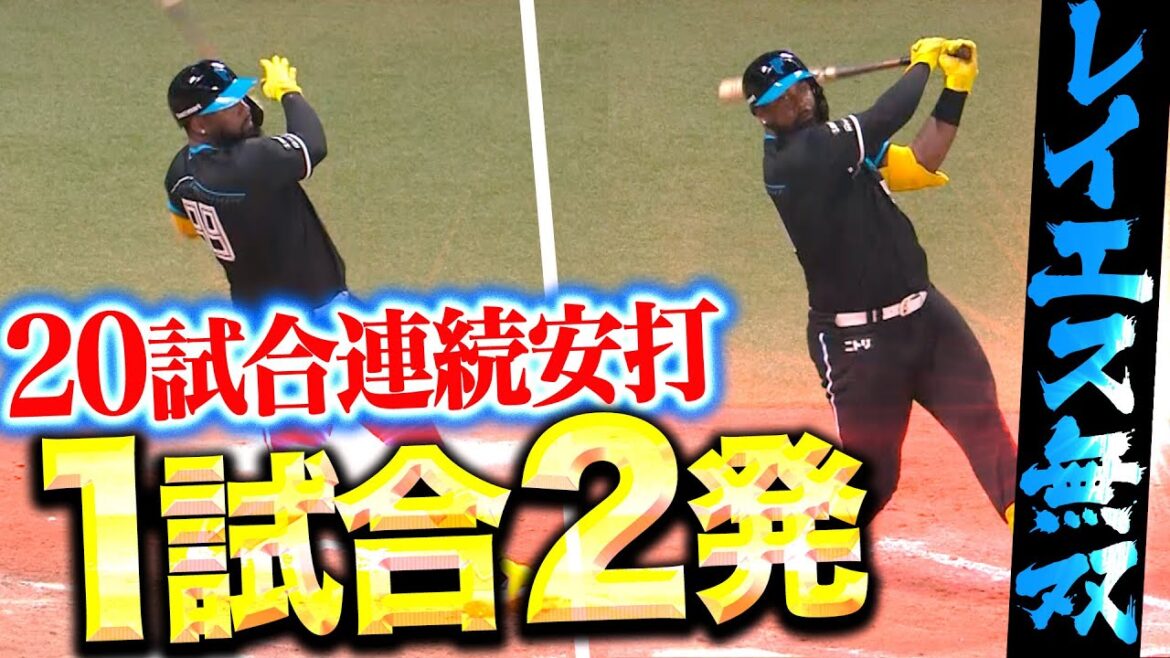 【1試合2発】レイエス『15号＆16号で“無双状態”…20試合連続安打！』
