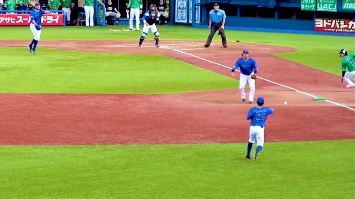 内野安打許すも林琢磨が長岡の走塁ミス気づきプーさんへ！ 横浜DeNAベイスターズ 2024/8/25