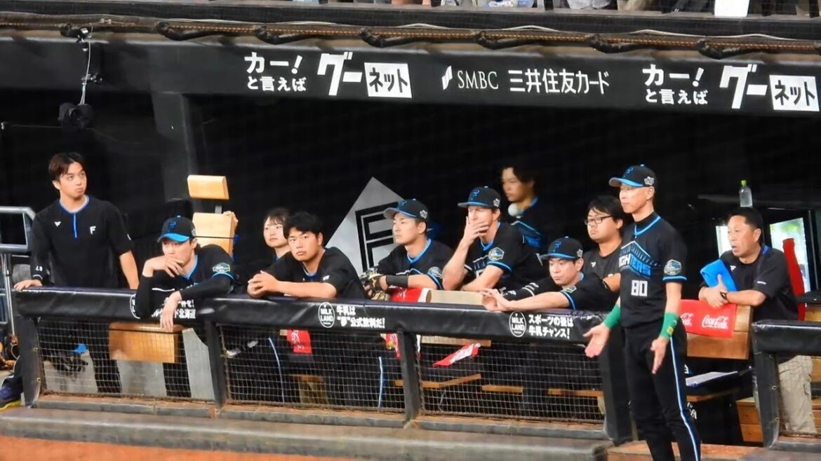 【20240828】捕手郡司（レア）9回前のベンチ　清宮チャンスで盛り上がる最終打席！