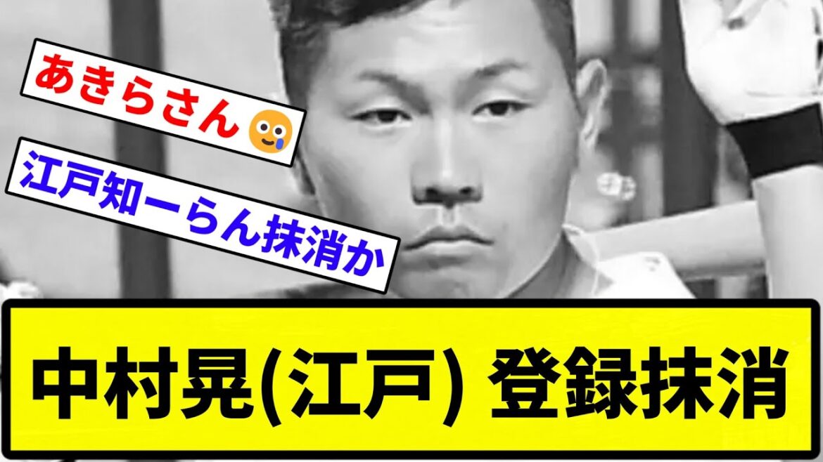 【抹消すんなよ！！】中村晃(江戸知らん) 登録抹消【反応集】【プロ野球反応集】
