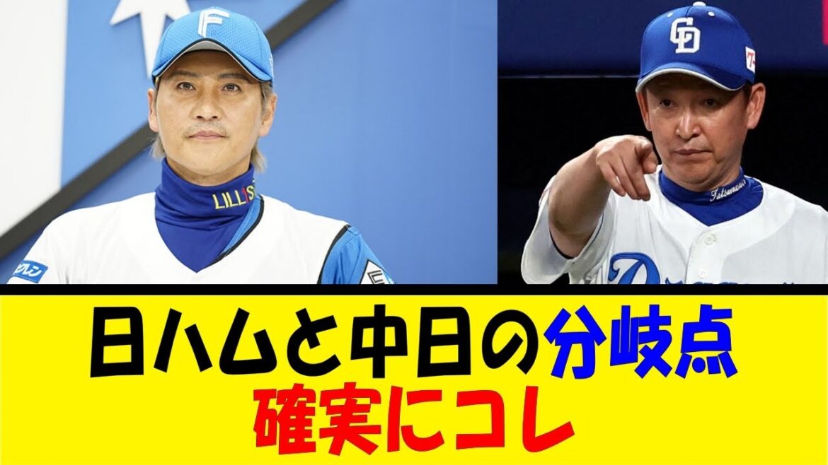 日ハムと中日の分岐点確実にコレ【反応集】【野球反応集】【なんJ なんG野球反応】【2ch 5ch】 日ハムと中日の分岐点確実にコレ【反応集】【野球反応集】【なんJ なんG野球反応】【2ch 5ch】