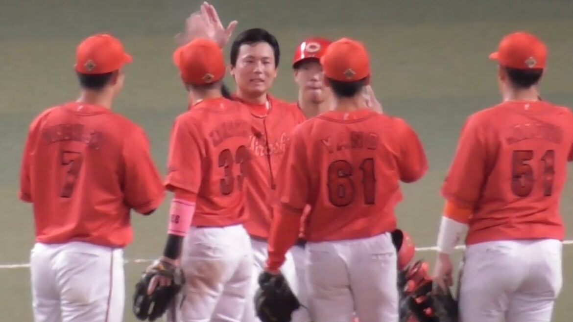 栗林良吏、ツーアウトから石川に四球、村松に粘られヒヤドキもセカンドゴロで締める！広島カープ勝利の瞬間ハイライト(栗林良吏全球)！2024年8月28日