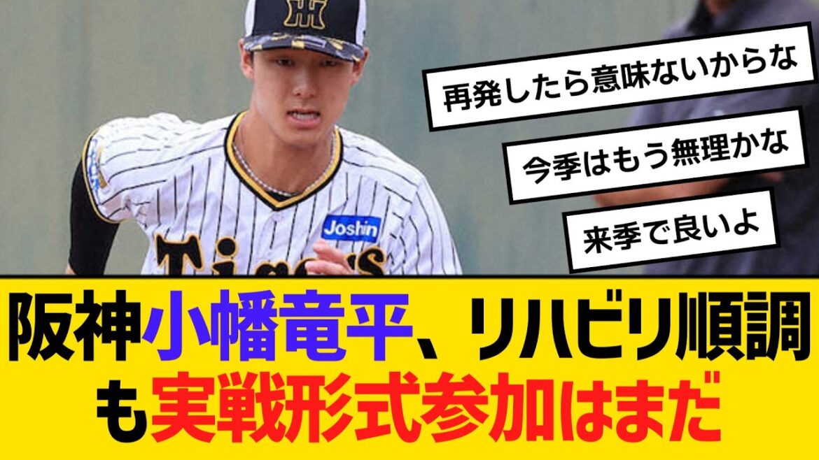 阪神・小幡竜平、リハビリ順調も実戦形式参加はまだ　【ネットの反応】【反応集】