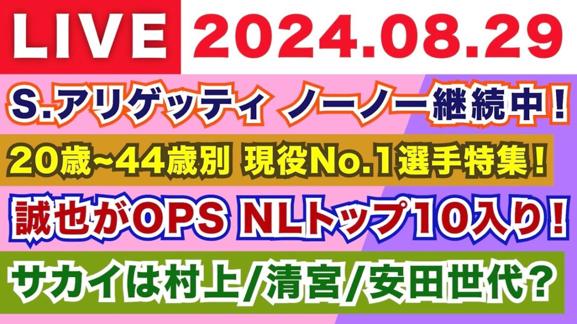 【2024.08.29】朝から生MLB！メジャーリーグ情報を楽しく愉快にお届け！