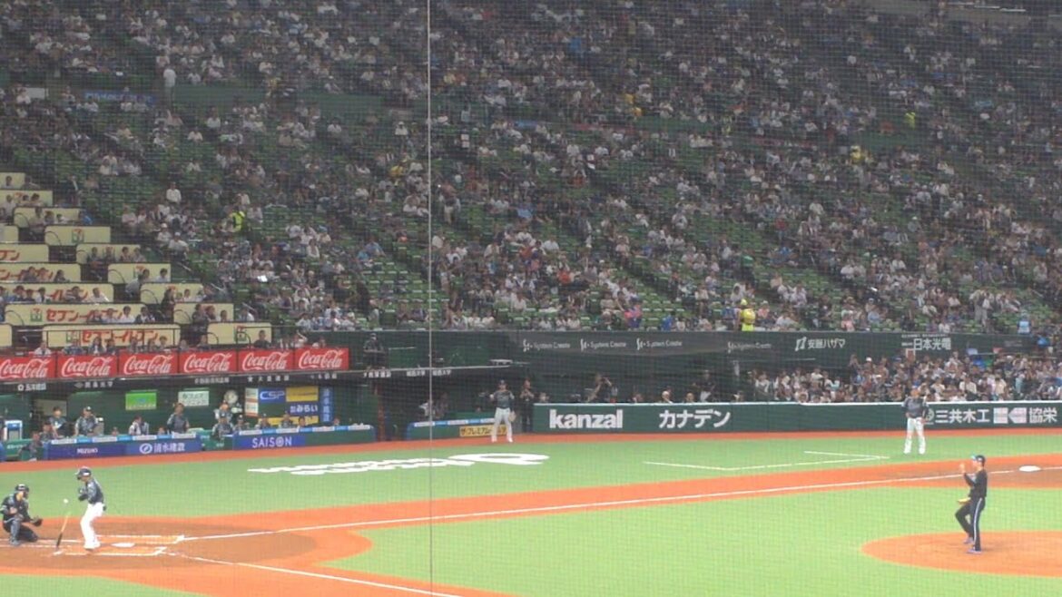 西武 山村崇嘉 デッドボール　西武 vs 日本ハム　2024年8月30日(金) ベルーナドーム