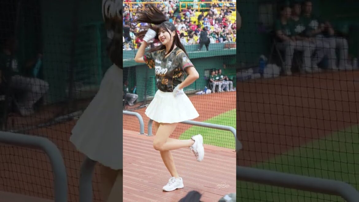 美女筱雯 吳念庭應援 鷹勇戰士主題日 #筱雯 #台鋼雄鷹啦啦隊 台湾プロ野球チア #wingstars #チアリーディングの女の子 안지현 2024/8/24