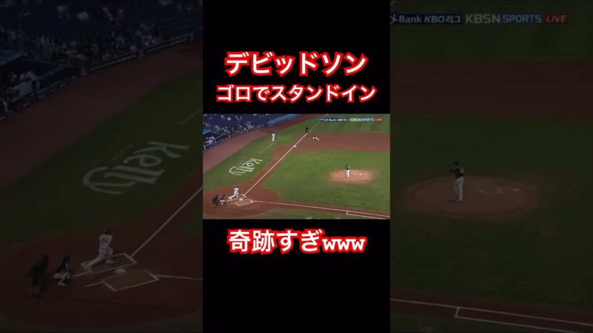 【ミラクルプレイ】元広島デビッドソン ゴロでスタンドインwwwww #野球 #ゴロ #ホームラン #KBO