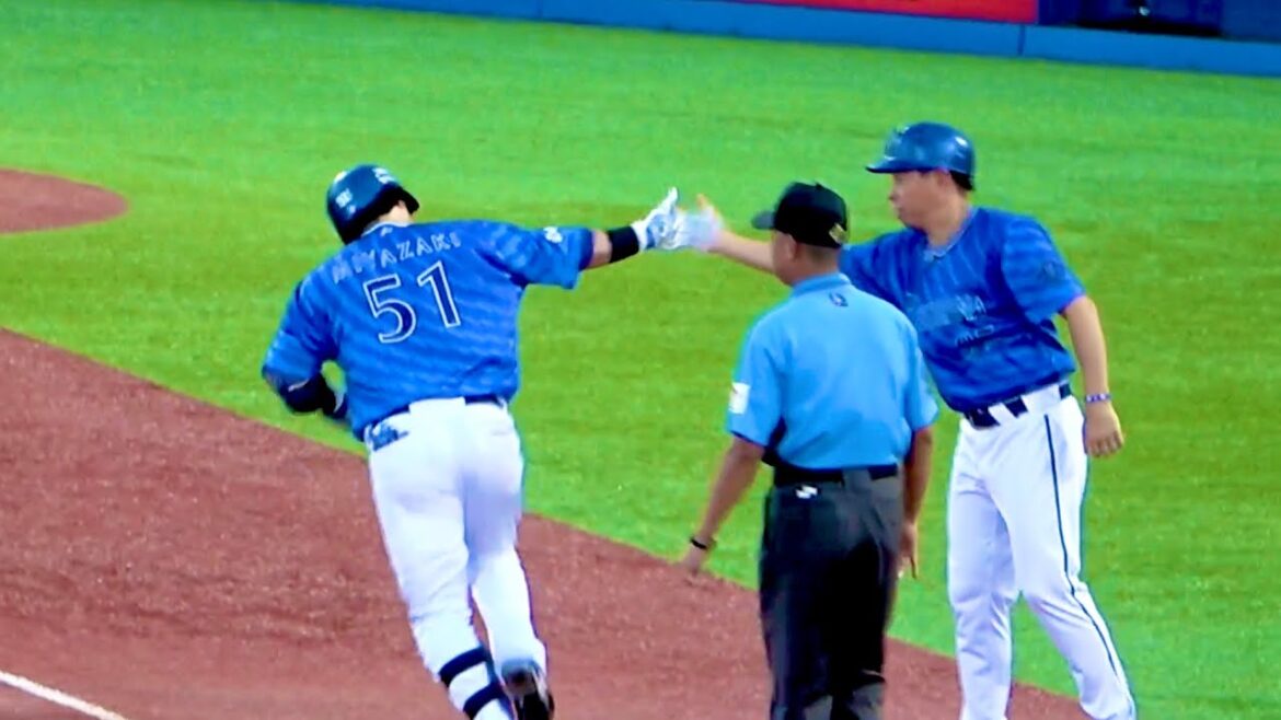 ベイファンのいるレフトスタンドへ！ プーさんの３ランホームラン！ 横浜DeNAベイスターズ 2024/8/25 宮﨑敏郎 オースティン 牧秀悟