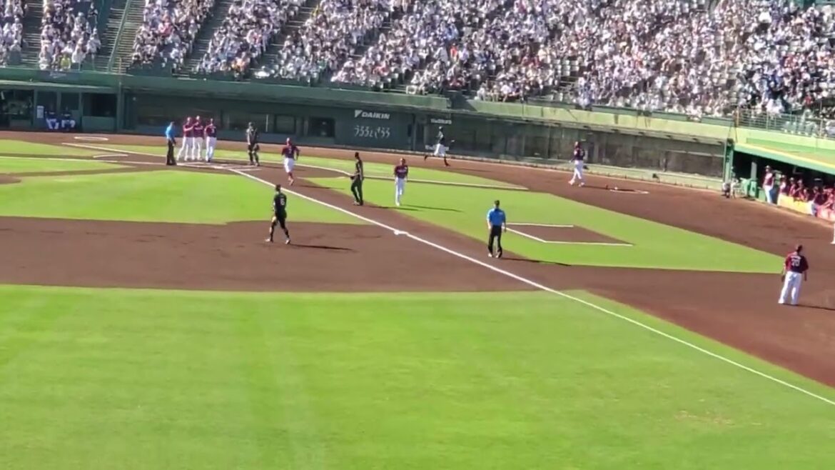 20240721【現地】名曲！ﾎｰﾑﾗﾝﾃｰﾏ　楽天ｲｰｸﾞﾙｽ【鈴木大地HR】@ほっともっとﾌｨｰﾙﾄﾞ神戸･ﾚﾌﾄ外野