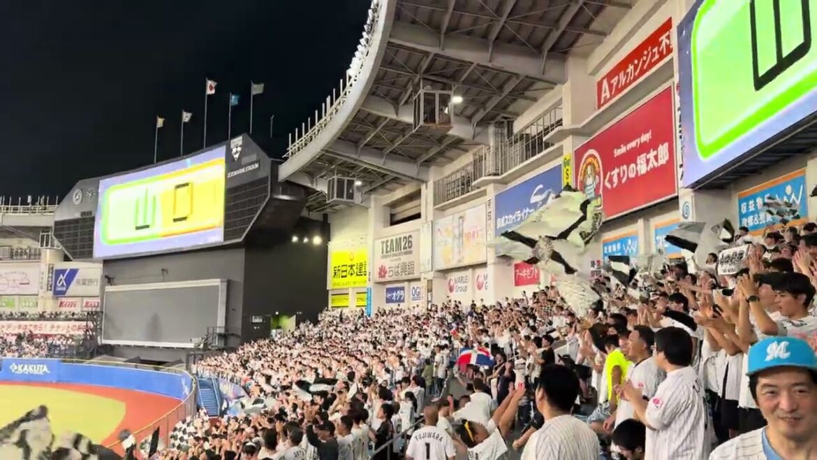 ポランコ応援歌→タイムリーヒット→夏限定応援歌→山口航輝応援歌  2024/8/30 ロッテ vs ソフトバンク  #chibalotte