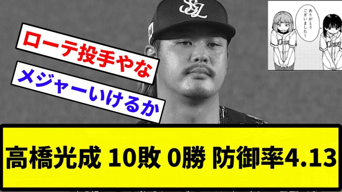 【4年連続2桁や！！】高橋光成 10敗 0勝 防御率4.13【反応集】【プロ野球反応集】