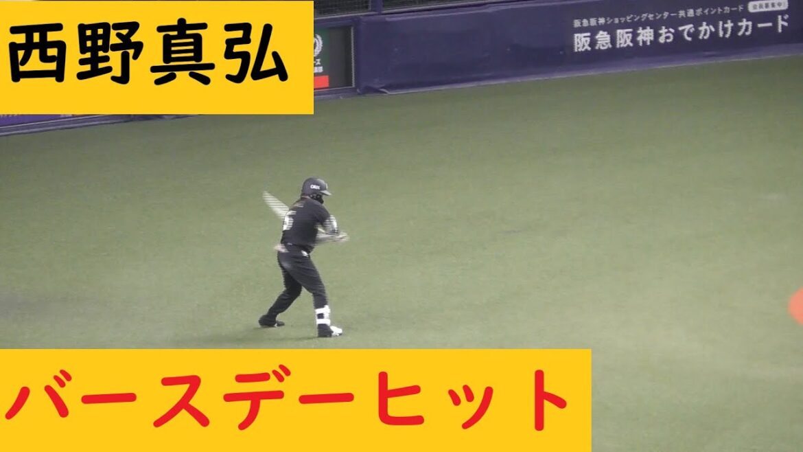 バースデーヒット西野真弘　#Bs2024 #西野真弘 #ORIX #オリックスバファローズ #オリックス#プロ野球 #NPB #オリ姫 #京セラドーム大阪
