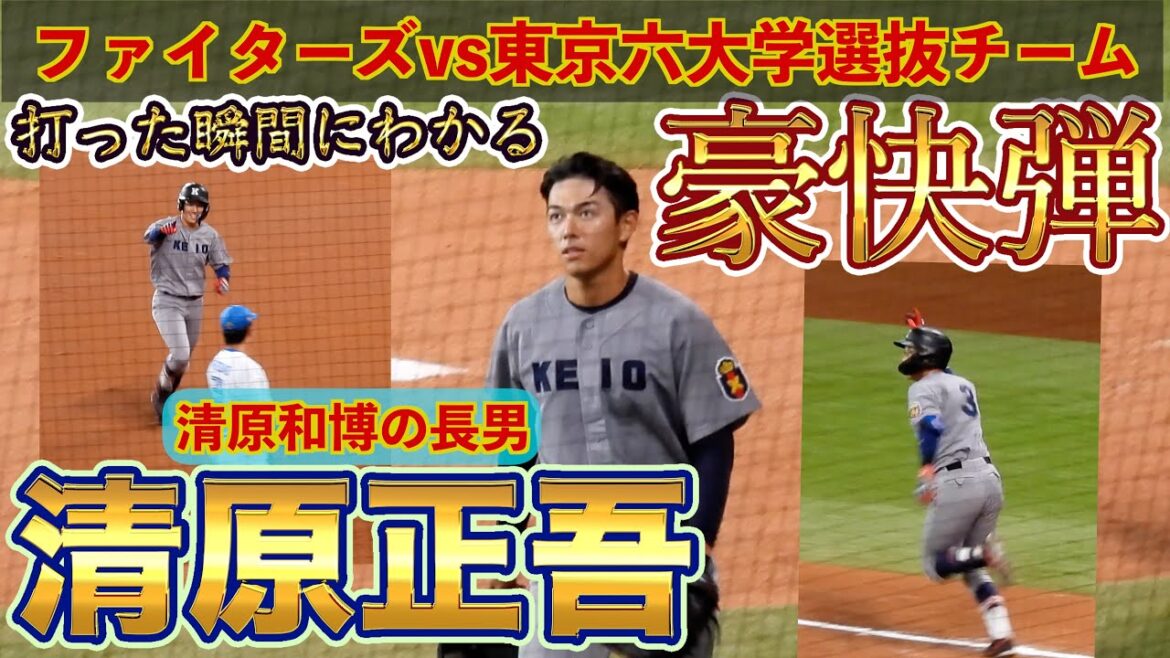 【20240831】『清原和博の長男』ドラフト候補：慶大・清原正吾が内角捌いて豪快弾！！　北海道ベースボールウィーク