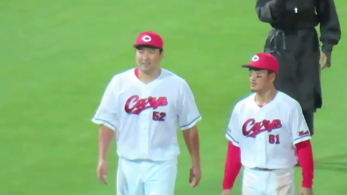 本日のヒーロー✨大瀬良大地 末包昇大 矢野雅哉　パフォーマンス席から良いぞ❗良いぞ❗コール❗👍️