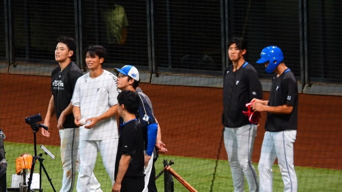 【20240831】２軍　試合前練習　野村佑希　北海道ベースボールウィーク