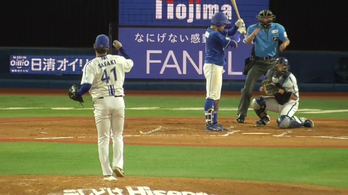 2024年8月22日・中日戦 7回表 佐々木千隼 投手の投球２