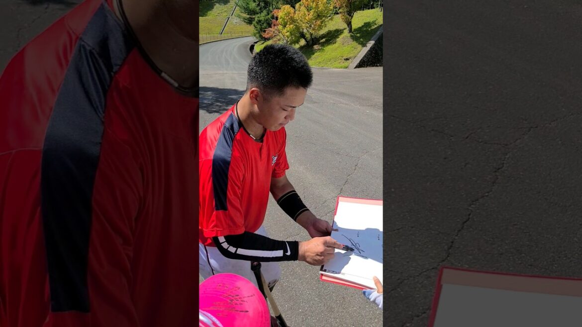 広島カープ63内田湘大選手　暑い中、ありがとうございます❗