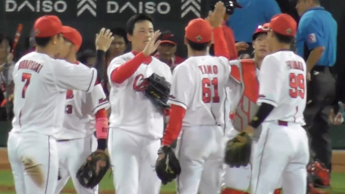 9回無死満塁となり完封目前の玉村から栗林へ！村上からの痺れる場面を1失点で凌ぐ！栗林良吏全球ノーカット、広島カープ勝利の瞬間&ハイタッチ！2024年9月1日