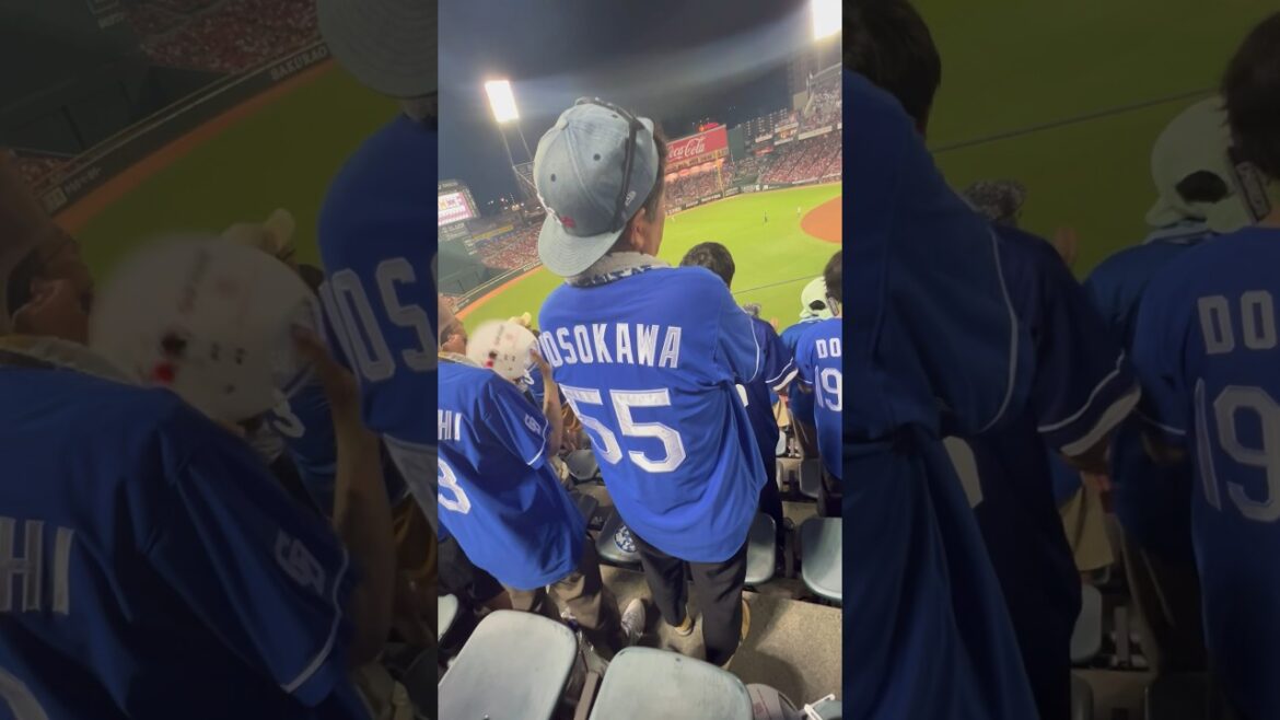 細川成也💫無限の空へ❤️‍🔥 2024.8.2 マツダスタジアム　0-1 負け　ビジターパフォーマンス席 中日応援 #中日 #ドラゴンズ　#広島カープ