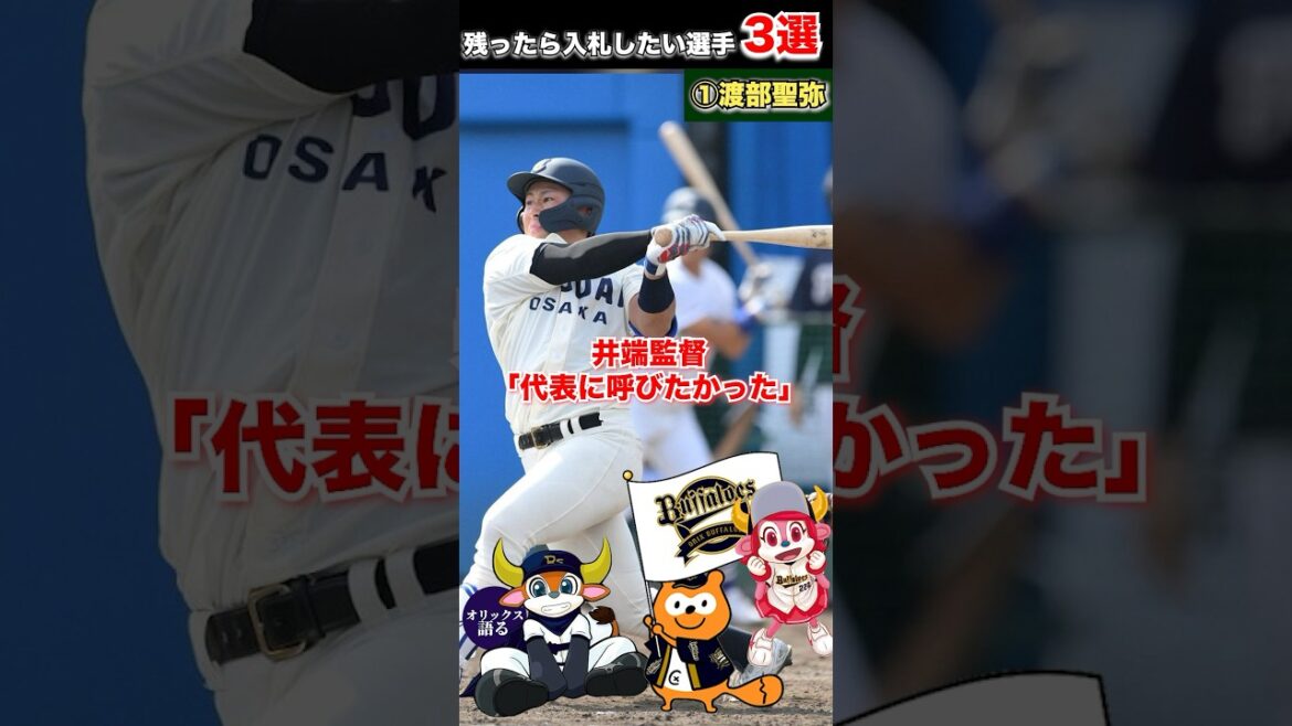 【早い者勝ち競争】どんどん消えていく？外れ1位で残っていたら入札したい選手3選【オリックスバファローズ】