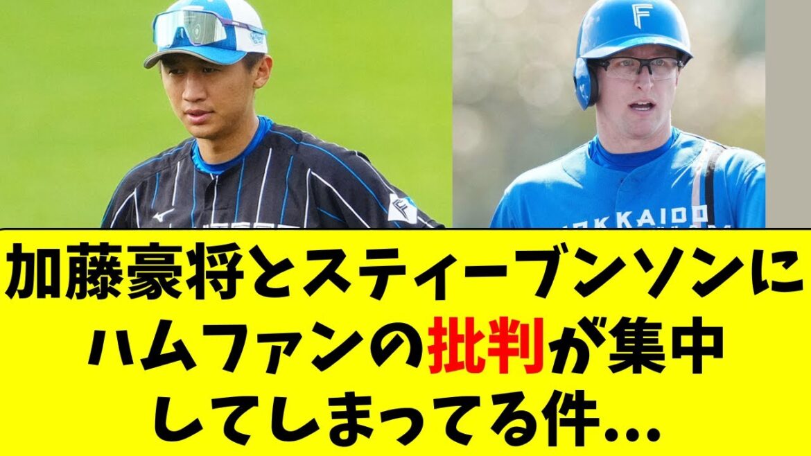 【日ハム】加藤豪将とスティーブンソンにファンの批判が集中