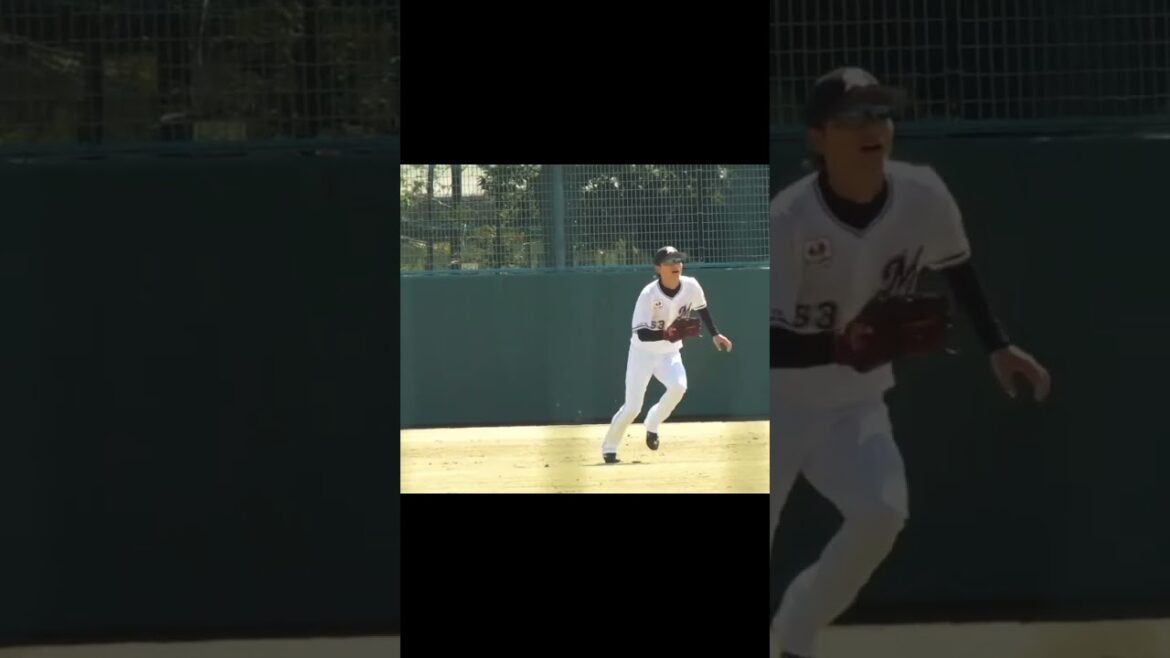 マリーンズ #和田康士郎 が2軍練習参加 菅野剛士とノックを受ける［千葉ロッテマリーンズ2軍 対 読売ジャイアンツ3軍 2024年3月14日］ #プロ野球 #阪神タイガース