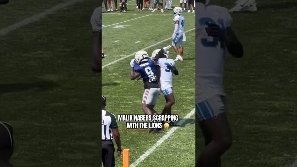 Malik Nabers and Kerby Joseph getting chippy 🍿