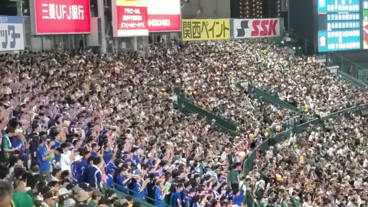 20240728　相手ﾀｲﾑ間に流れるラッパで【燃えよドラゴンズ】7回表　中日ﾄﾞﾗｺﾞﾝｽﾞ@阪神甲子園球場･ﾚﾌﾄ外野 ｳﾙ虎の夏2024