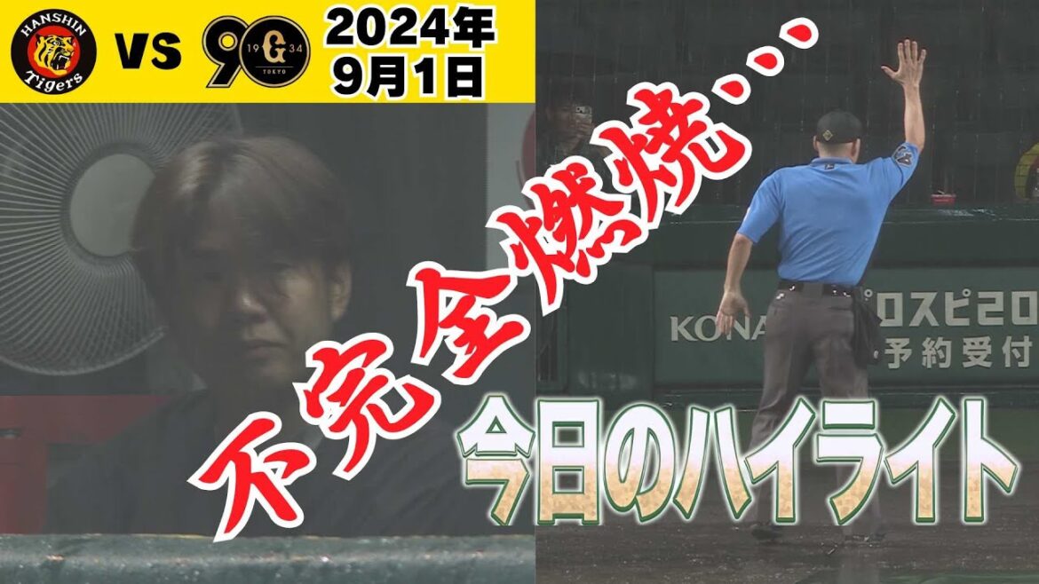 【9/1 ハイライト】西勇輝好投も・・降雨コールド（2024年9月1日 阪神－巨人）#サンテレビボックス席