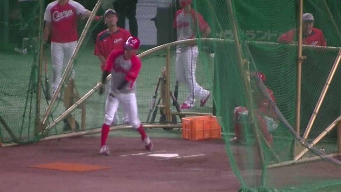 大盛穂のバッティング練習〜レフトスタンドから＜読売ジャイアンツ 対 広島カープ 2024年8月21日＞