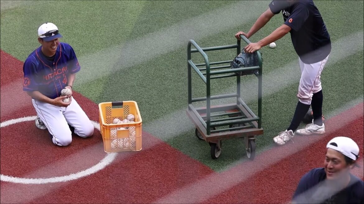 桂依央利　捕手練習　日立製作所野球場　20240725