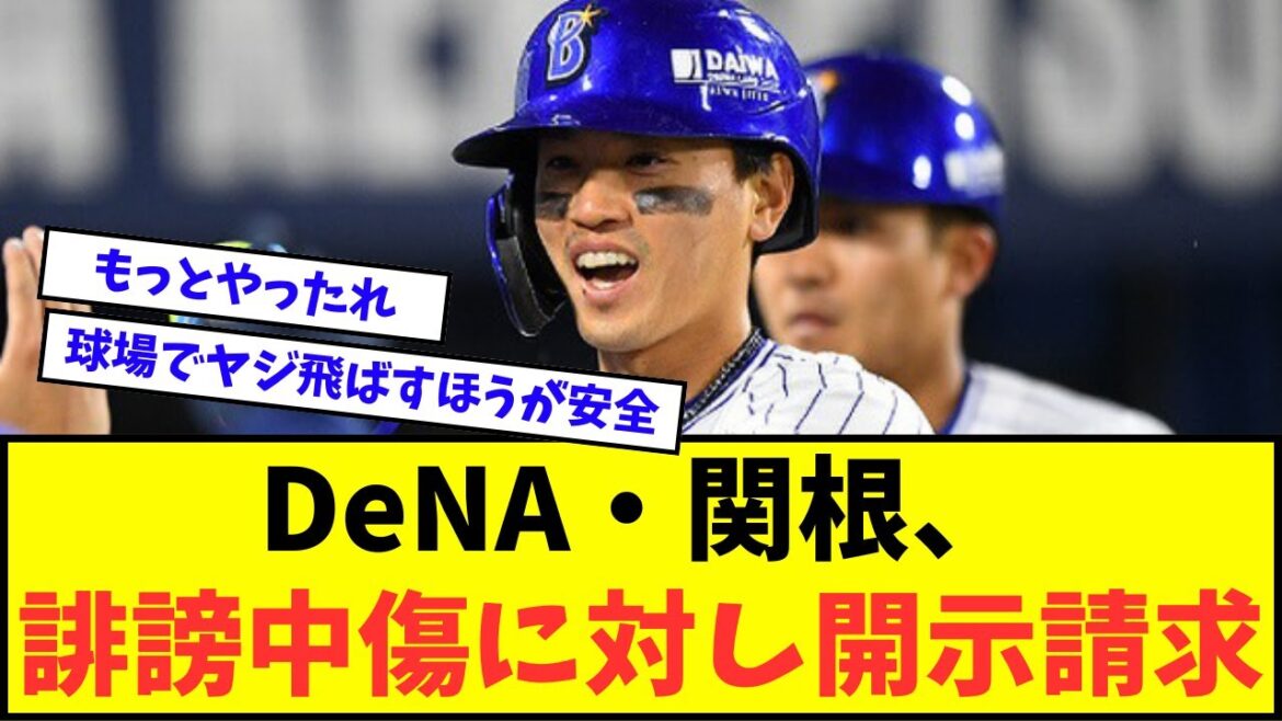 DeNA・関根大気、誹謗中傷に対して情報開示命令の申し立てが認められる【なんJ反応】【2chスレ】【5chスレ】【プロ野球反応集】 DeNA・関根大気、誹謗中傷に対して情報開示命令の申し立てが認められる【なんJ反応】【2chスレ】【5chスレ】【プロ野球反応集】